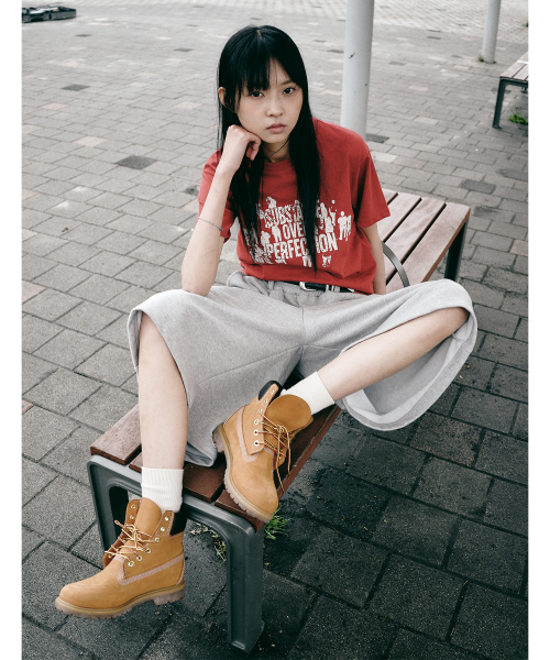 SUPERSUB(スーパーサブ)の「オーバーパーフェクション クロップ半袖Tシャツ - レッド(Tシャツ/カットソー・レディース・その他・MEDIUM/LARGE/SMALL)」の4枚目の写真