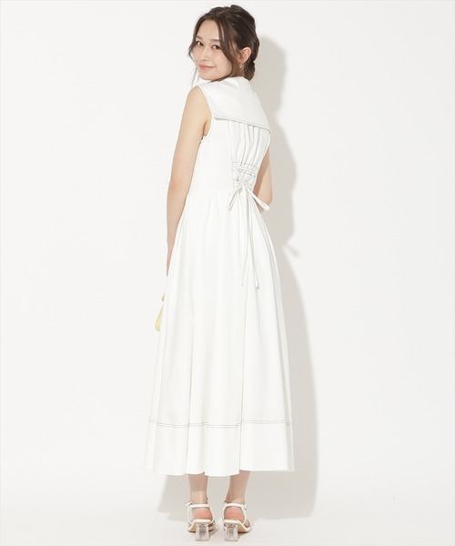 WILLSELECTION(ウィルセレクション)の「セーラーカラーノースリーブシャツワンピース(ワンピース・レディース・ネイビー/オフホワイト/ブラック・FREE)」の6枚目の写真