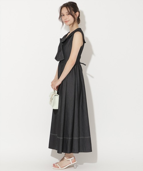 WILLSELECTION(ウィルセレクション)の「セーラーカラーノースリーブシャツワンピース(ワンピース・レディース・ネイビー/オフホワイト/ブラック・FREE)」の9枚目の写真