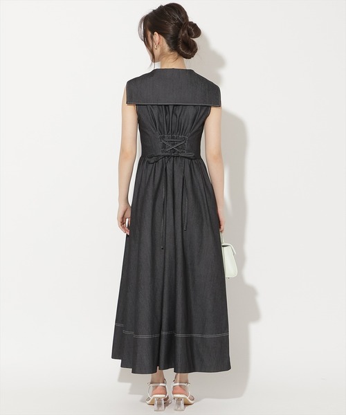 WILLSELECTION(ウィルセレクション)の「セーラーカラーノースリーブシャツワンピース(ワンピース・レディース・ネイビー/オフホワイト/ブラック・FREE)」の10枚目の写真