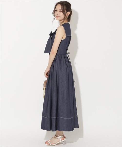 WILLSELECTION(ウィルセレクション)の「セーラーカラーノースリーブシャツワンピース(ワンピース・レディース・ネイビー/オフホワイト/ブラック・FREE)」の13枚目の写真