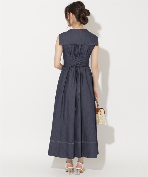 WILLSELECTION(ウィルセレクション)の「セーラーカラーノースリーブシャツワンピース(ワンピース・レディース・ネイビー/オフホワイト/ブラック・FREE)」の14枚目の写真