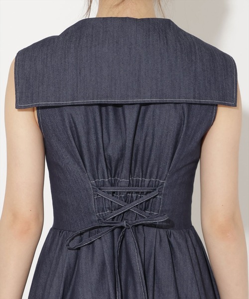 WILLSELECTION(ウィルセレクション)の「セーラーカラーノースリーブシャツワンピース(ワンピース・レディース・ネイビー/オフホワイト/ブラック・FREE)」の17枚目の写真