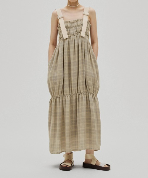 TODAYFUL（トゥデイフル）の「Check Jacquard Dress（ワンピース・レディース・チョコ/セージグリーン・36inch/38inch）」の2枚目の写真