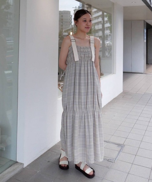 TODAYFUL（トゥデイフル）の「Check Jacquard Dress（ワンピース・レディース・チョコ/セージグリーン・36inch/38inch）」の7枚目の写真