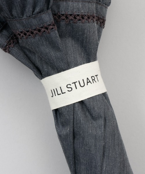 JILL STUART（ジルスチュアート）の「【 JILL STUART（ジル スチュアート）】・WEB限定・　リバティパイピングフリル晴雨兼用パラソル(長傘)（長傘・レディース・ライトベージュ/チャコールグレー・FREE）」の12枚目の写真