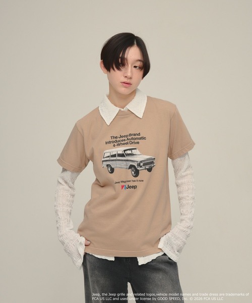 eL(エル)の「【eL】Print Tee /668749(Tシャツ/カットソー・レディース・ホワイト系その他/ベージュ系その他・FREE)」の1枚目の写真
