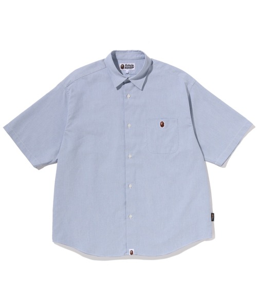 A BATHING APE(アベイシングエイプ)の「BIG BY BATHING APE SHIRT(シャツ/ブラウス・メンズ・アイボリー/サックスブルー・SMALL/MEDIUM/X-LARGE/XX-LARGE)」の1枚目の写真