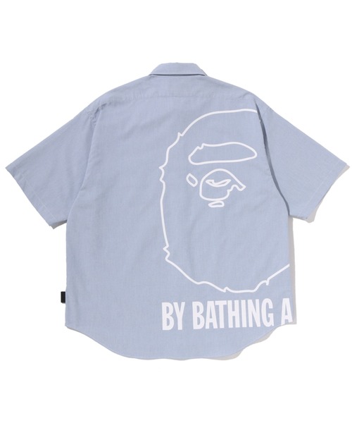 A BATHING APE(アベイシングエイプ)の「BIG BY BATHING APE SHIRT(シャツ/ブラウス・メンズ・アイボリー/サックスブルー・SMALL/MEDIUM/X-LARGE/XX-LARGE)」の4枚目の写真