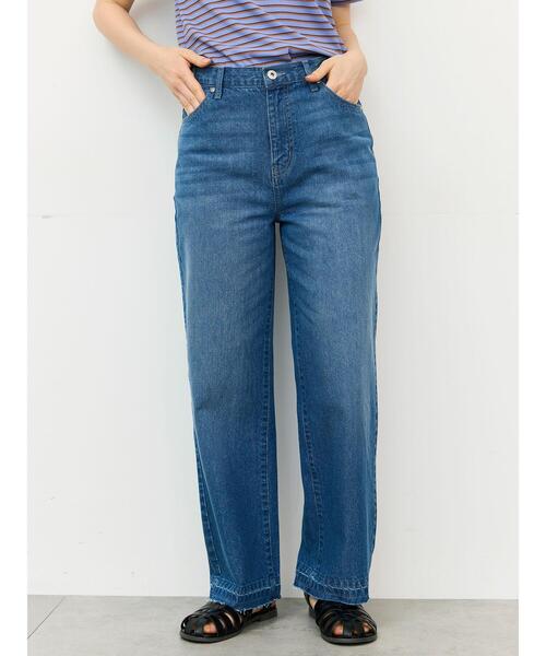 Samansa Mos2（サマンサ モスモス）の「【ECO DENIM】ストレートパンツ（その他パンツ・レディース・ブルー/サックスブルー/チャコールグレー・L/M）」の3枚目の写真