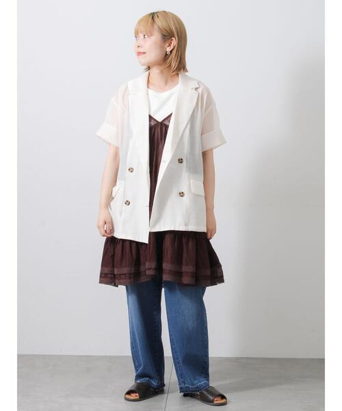 Samansa Mos2（サマンサ モスモス）の「【ECO DENIM】ストレートパンツ（その他パンツ・レディース・ブルー/サックスブルー/チャコールグレー・L/M）」の16枚目の写真