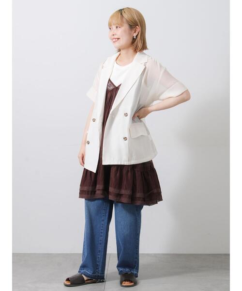 Samansa Mos2（サマンサ モスモス）の「【ECO DENIM】ストレートパンツ（その他パンツ・レディース・ブルー/サックスブルー/チャコールグレー・L/M）」の15枚目の写真