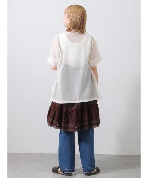 Samansa Mos2（サマンサ モスモス）の「【ECO DENIM】ストレートパンツ（その他パンツ・レディース・ブルー/サックスブルー/チャコールグレー・L/M）」の14枚目の写真