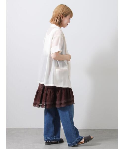Samansa Mos2（サマンサ モスモス）の「【ECO DENIM】ストレートパンツ（その他パンツ・レディース・ブルー/サックスブルー/チャコールグレー・L/M）」の13枚目の写真