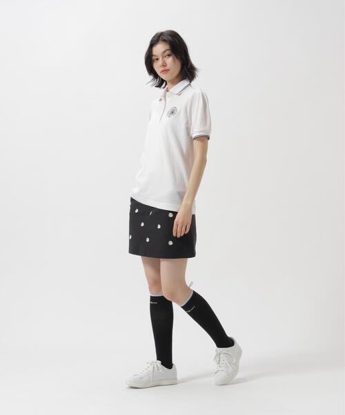 Jack Bunny!!(ジャックバニー)の「【Jack Bunny!!】ポップコーンカノコ半袖ポロシャツ(ポロシャツ・レディース・ネイビー/ホワイト・MEDIUM/LARGE/SMALL)」の3枚目の写真