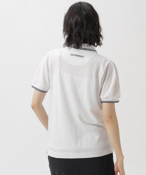 Jack Bunny!!(ジャックバニー)の「【Jack Bunny!!】ポップコーンカノコ半袖ポロシャツ(ポロシャツ・レディース・ネイビー/ホワイト・MEDIUM/LARGE/SMALL)」の6枚目の写真