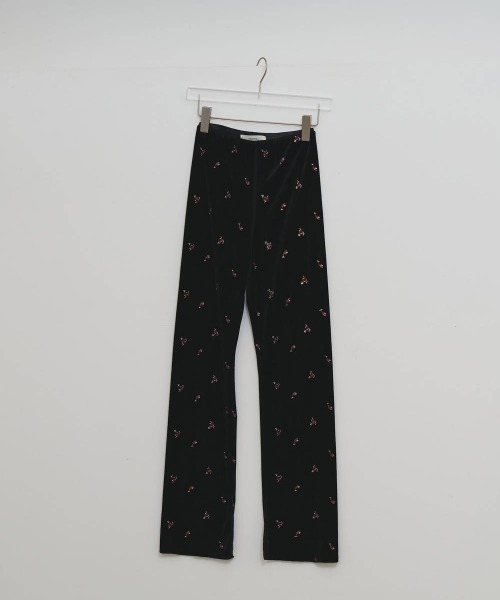 TODAYFUL（トゥデイフル）の「TODAYFUL　Petit Flower Velour Leggings プチフラワーベロアレギンス/12620721（レギンス/スパッツ・レディース・チョコ/ブラック・36）」の6枚目の写真