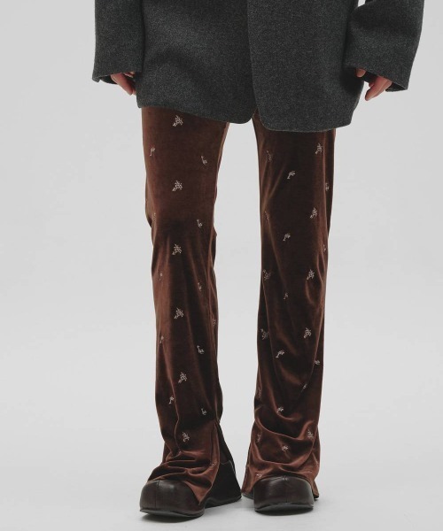 TODAYFUL（トゥデイフル）の「TODAYFUL　Petit Flower Velour Leggings プチフラワーベロアレギンス/12620721（レギンス/スパッツ・レディース・チョコ/ブラック・36）」の8枚目の写真