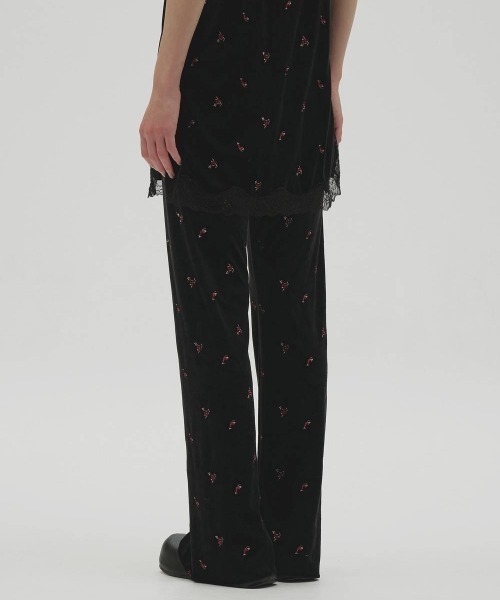 TODAYFUL（トゥデイフル）の「TODAYFUL　Petit Flower Velour Leggings プチフラワーベロアレギンス/12620721（レギンス/スパッツ・レディース・チョコ/ブラック・36）」の10枚目の写真
