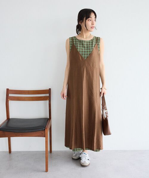 CRAFT STANDARD BOUTIQUE(クラフトスタンダードブティック)の「【2点SET】チェックレイヤードワンピース(ワンピース・レディース・ブラック系その他3/ブラウン系その他4・FREE)」の11枚目の写真