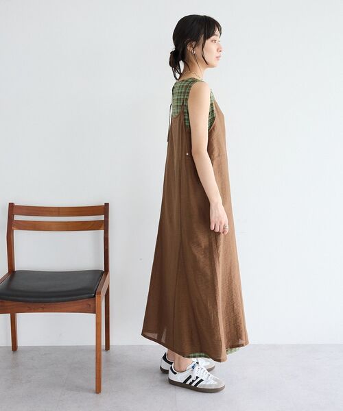 CRAFT STANDARD BOUTIQUE(クラフトスタンダードブティック)の「【2点SET】チェックレイヤードワンピース(ワンピース・レディース・ブラック系その他3/ブラウン系その他4・FREE)」の12枚目の写真