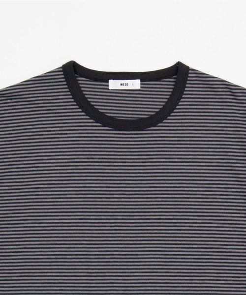 WEGO（ウィゴー）の「WEGO/ボーダーリンガーTシャツ（Tシャツ/カットソー・メンズ・ブラック系その他5/レッド系その他・MEDIUM/LARGE）」の21枚目の写真