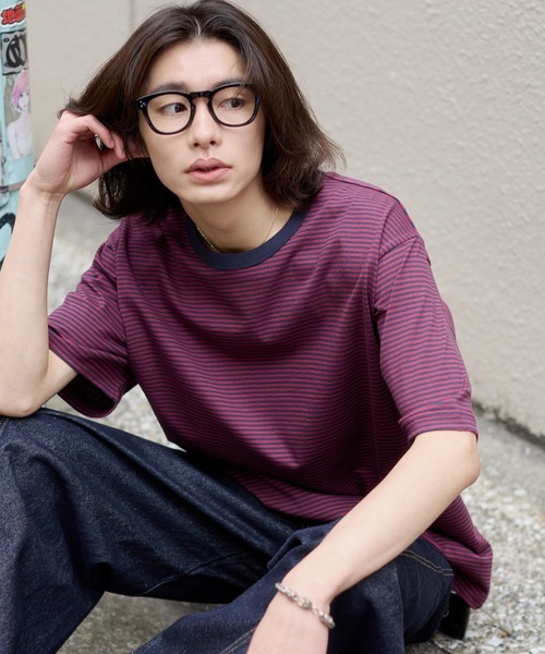 WEGO（ウィゴー）の「WEGO/ボーダーリンガーTシャツ（Tシャツ/カットソー・メンズ・ブラック系その他5/レッド系その他・MEDIUM/LARGE）」の13枚目の写真