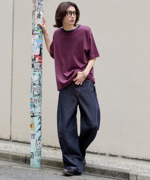 WEGO（ウィゴー）の「WEGO/ボーダーリンガーTシャツ（Tシャツ/カットソー・メンズ・ブラック系その他5/レッド系その他・MEDIUM/LARGE）」の15枚目の写真