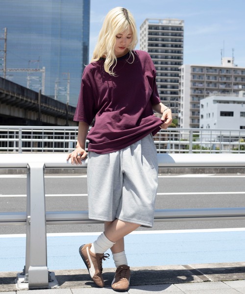 WEGO（ウィゴー）の「WEGO/ボーダーリンガーTシャツ（Tシャツ/カットソー・メンズ・ブラック系その他5/レッド系その他・MEDIUM/LARGE）」の7枚目の写真