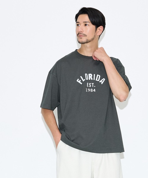 coca(coca)(コカ)の「ワッペン半袖Tシャツ(Tシャツ/カットソー・メンズ・チャコール/ホワイト・M)」の6枚目の写真