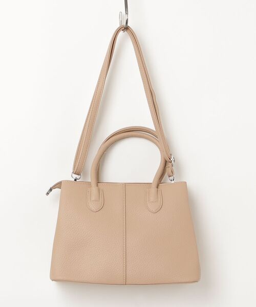folka(フォルカ)の「6C106 センターシーム2WAYハンドバッグ(ハンドバッグ・レディース・ブラック/ベージュ・ONESIZE)」の3枚目の写真