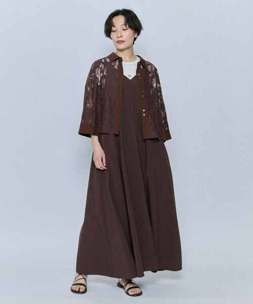 feerique(フィーリック)の「feerique タスランナイロンAラインキャミワンピース(ワンピース・レディース・ブラウン/ブラック・2)」の18枚目の写真