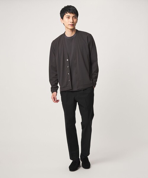green label relaxing（グリーンレーベルリラクシング）の「A+ air ポリエステル ミニ チェック 1プリーツ スラックス（スラックス・メンズ・ブラウン系/ブラック・XL/M/S/L）」の5枚目の写真