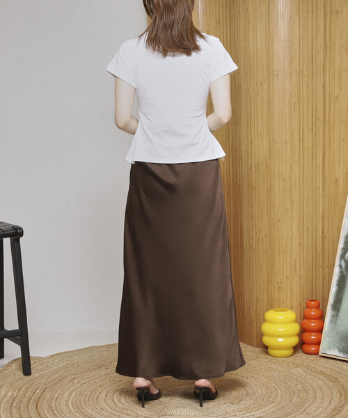 Firsthand(ファーストハンド)の「Firsthand/ファーストハンド レースドッキング ドレープネック トップス 【限定展開】(Tシャツ/カットソー・レディース・オフホワイト/ブラック/ホワイト・FREE)」の18枚目の写真