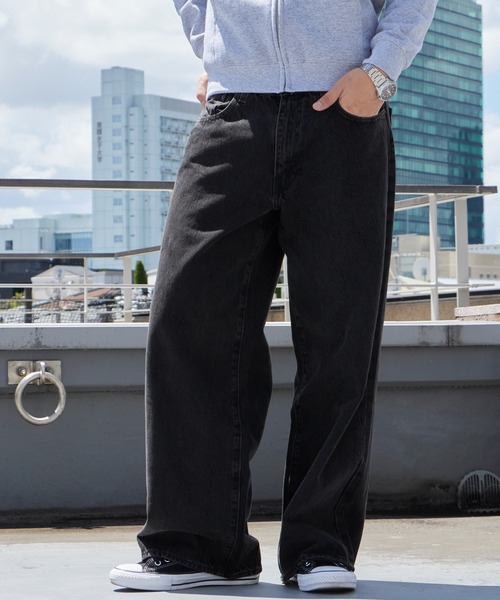 Levi's(リーバイス)の「LEVI'S/リーバイス BAGGY WIDE LEG ジーンズ バギー ワイド デニムパンツ ジーパン ワイドパンツ バギーパンツ 2026年秋冬 秋服(デニムパンツ・メンズ・ブラック/ダークインディゴブルー・32inch/30inch/34inch/36inch)」の4枚目の写真