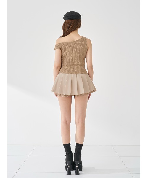 Darich(ダーリッチ)の「ワンショルリボンドレープセットアップ(セットアップ・レディース・ブラック/モカ/ピンクベージュ・FREE)」の10枚目の写真