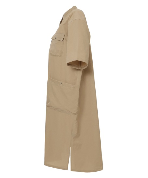 NANGA(ナンガ)の「【直営店限定】ドットエア キャンプ シャツドレス/RE DotAir Camp Shirt Dress(ワンピース・レディース・カーキ/ベージュ/ブラック系その他・M/L/S)」の7枚目の写真
