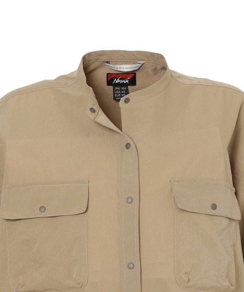 NANGA(ナンガ)の「【直営店限定】ドットエア キャンプ シャツドレス/RE DotAir Camp Shirt Dress(ワンピース・レディース・カーキ/ベージュ/ブラック系その他・M/L/S)」の9枚目の写真