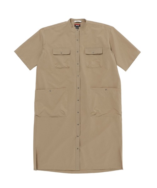 NANGA(ナンガ)の「【直営店限定】ドットエア キャンプ シャツドレス/RE DotAir Camp Shirt Dress(ワンピース・レディース・カーキ/ベージュ/ブラック系その他・M/L/S)」の5枚目の写真