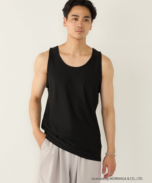 SHIPS Colors(シップス カラーズ)の「【SHIPS Colors別注】アイスボックス:〈接触冷感・吸水速乾〉タンクトップ◇(タンクトップ・メンズ・グレー/ライトホワイト/ブラック・MEDIUM/LARGE)」の11枚目の写真