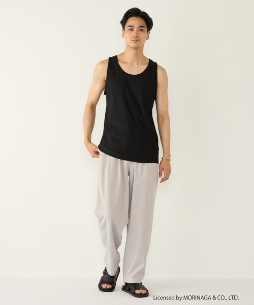 SHIPS Colors(シップス カラーズ)の「【SHIPS Colors別注】アイスボックス:〈接触冷感・吸水速乾〉タンクトップ◇(タンクトップ・メンズ・グレー/ライトホワイト/ブラック・MEDIUM/LARGE)」の13枚目の写真
