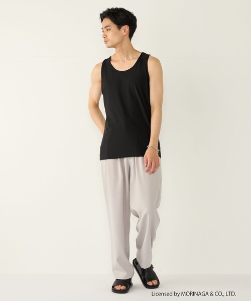 SHIPS Colors(シップス カラーズ)の「【SHIPS Colors別注】アイスボックス:〈接触冷感・吸水速乾〉タンクトップ◇(タンクトップ・メンズ・グレー/ライトホワイト/ブラック・MEDIUM/LARGE)」の14枚目の写真