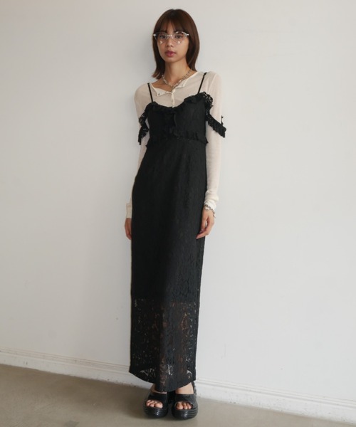 HONEY MI HONEY（ハニーミーハニー）の「sheer teleco henley neck tops（Tシャツ/カットソー・レディース・ブラック/ピンク/グレー/ホワイト/アイボリー・FREE）」の13枚目の写真