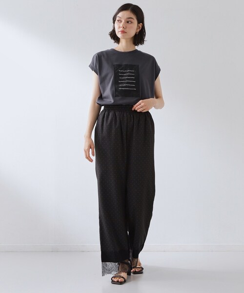 THE SHOP TK (ザ ショップ ティーケー )の「オーガンジー刺繍Tシャツ(Tシャツ/カットソー・レディース・オフホワイト/キャメル/スミクロ・12/13)」の10枚目の写真