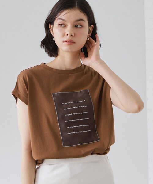 THE SHOP TK (ザ ショップ ティーケー )の「オーガンジー刺繍Tシャツ(Tシャツ/カットソー・レディース・オフホワイト/キャメル/スミクロ・12/13)」の12枚目の写真