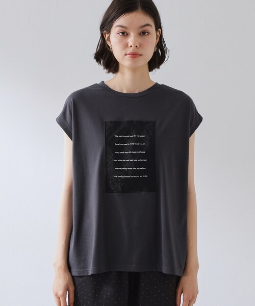 THE SHOP TK (ザ ショップ ティーケー )の「オーガンジー刺繍Tシャツ(Tシャツ/カットソー・レディース・オフホワイト/キャメル/スミクロ・12/13)」の16枚目の写真
