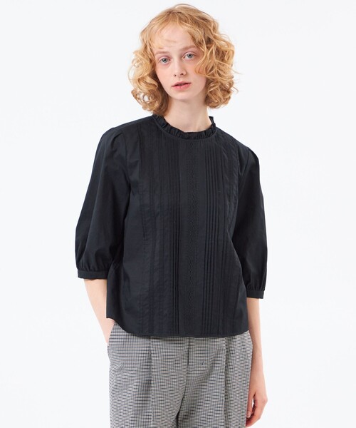 MACKINTOSH PHILOSOPHY(マッキントッシュ フィロソフィー)の「フロントレースブラウス(シャツ/ブラウス・レディース・オフホワイト/ブラック・38/36)」の1枚目の写真