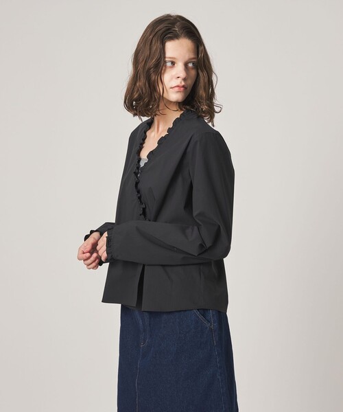 Steven Alan（スティーブンアラン）の「＜Steven Alan＞カシュクール フリル ブラウス（シャツ/ブラウス・レディース・オフホワイト/ブラック・M/S）」の3枚目の写真