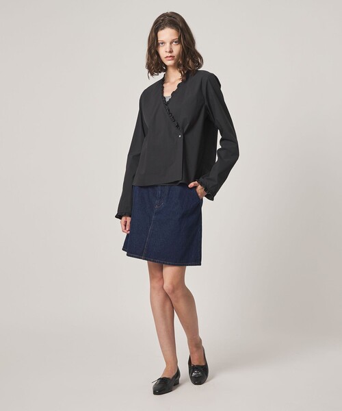 Steven Alan（スティーブンアラン）の「＜Steven Alan＞カシュクール フリル ブラウス（シャツ/ブラウス・レディース・オフホワイト/ブラック・M/S）」の4枚目の写真