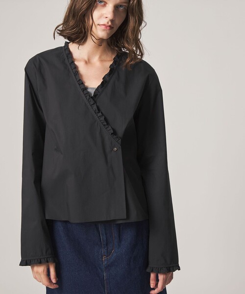 Steven Alan（スティーブンアラン）の「＜Steven Alan＞カシュクール フリル ブラウス（シャツ/ブラウス・レディース・オフホワイト/ブラック・M/S）」の5枚目の写真